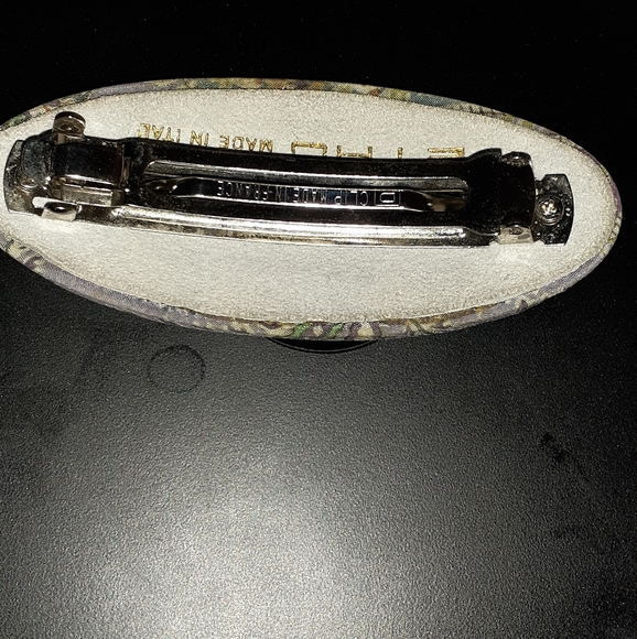 Authentic ETRO Paisley Pattern Cotton Barrette Hair Accessory Multicolor - Picture 3 of 6